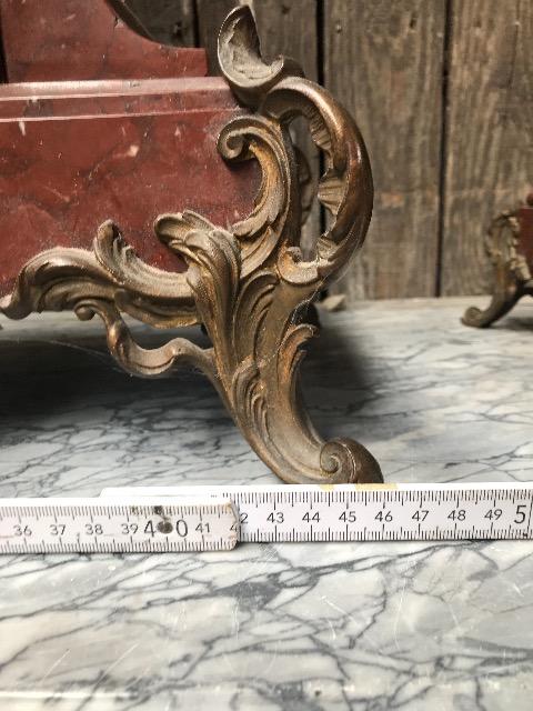 Marble clock with spelter figure 