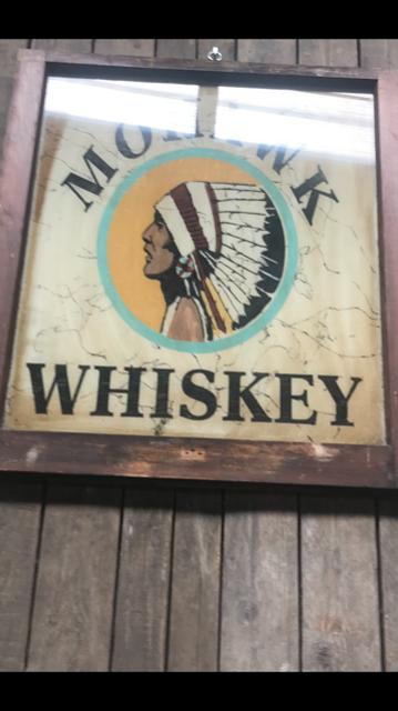 Old painted glass window frames 