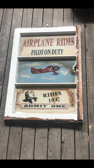 Old painted glass window frames 