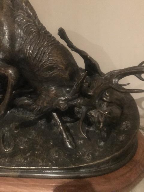 Bronze statue. J.P.MENE 