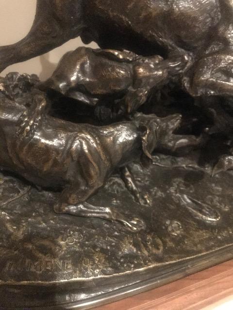 Bronze statue. J.P.MENE 