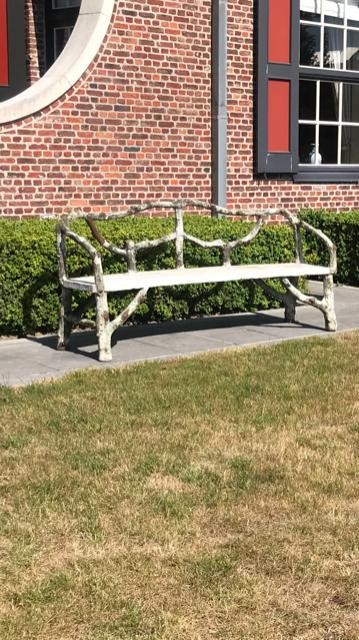 Concrete garden bench 