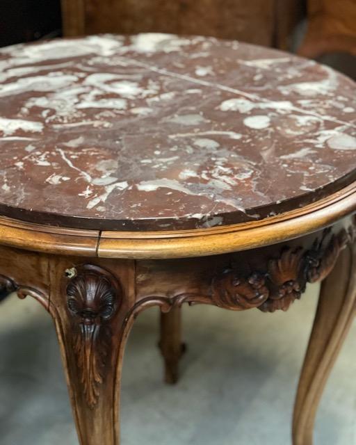 Table with marble top 