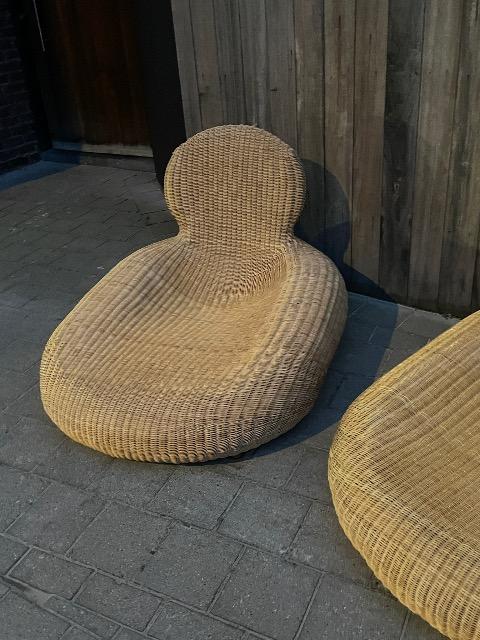 PAIR RATTAN CHAIRS 