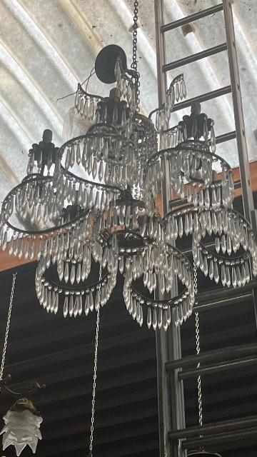 GLAAS CHANDELIER AND SCONCES