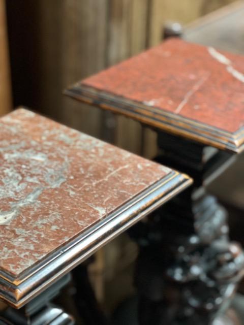 PAIR WOODEN PEDESTALS 
