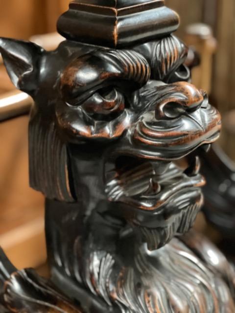 PAIR WOODEN PEDESTALS 