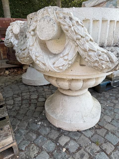 BIG PAIR CONCRETE VASES 