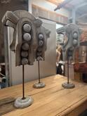 SET OF 3 ZINC ORNAMENTS 