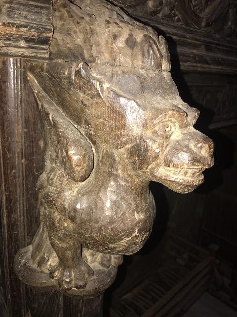 WOODEN CARVED FIRE MANTLE